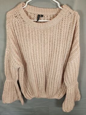 moon & madison Soft Crewneck Sweater in Blush Pink